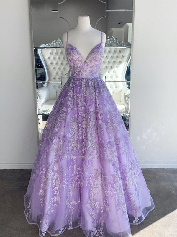 A-line Lace Elegant Popular Prom ...